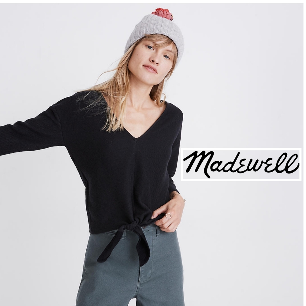 Madewell Sweaters long tie front top small